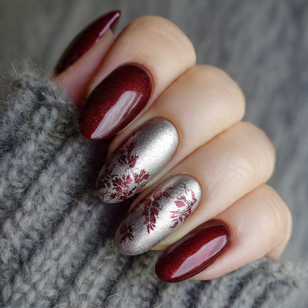 silver frost nails mix cool and warm