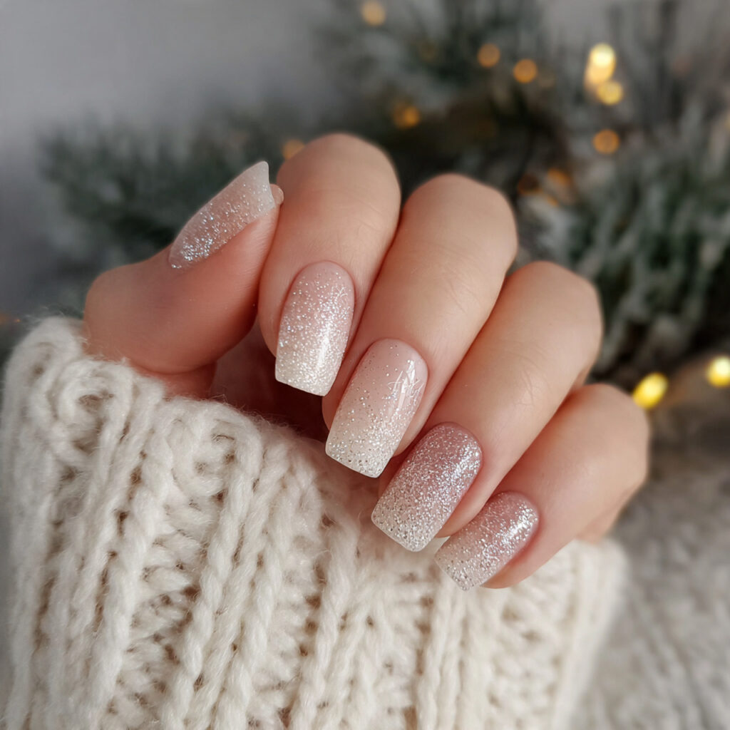 simple january nail designs with light shimmer