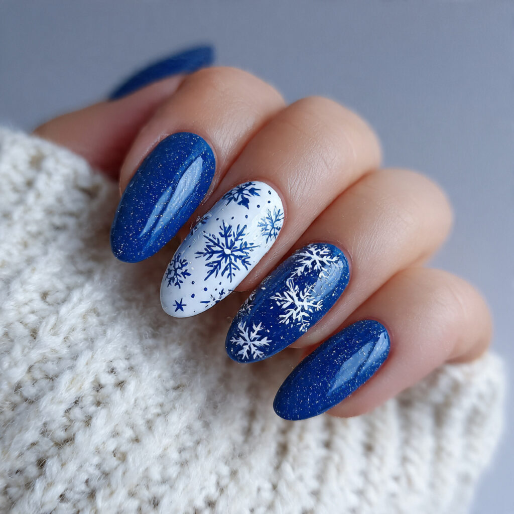 snowflake simplicity nails focus on clean winter