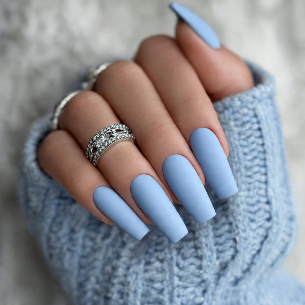 soft blue tones feel calm and stylish