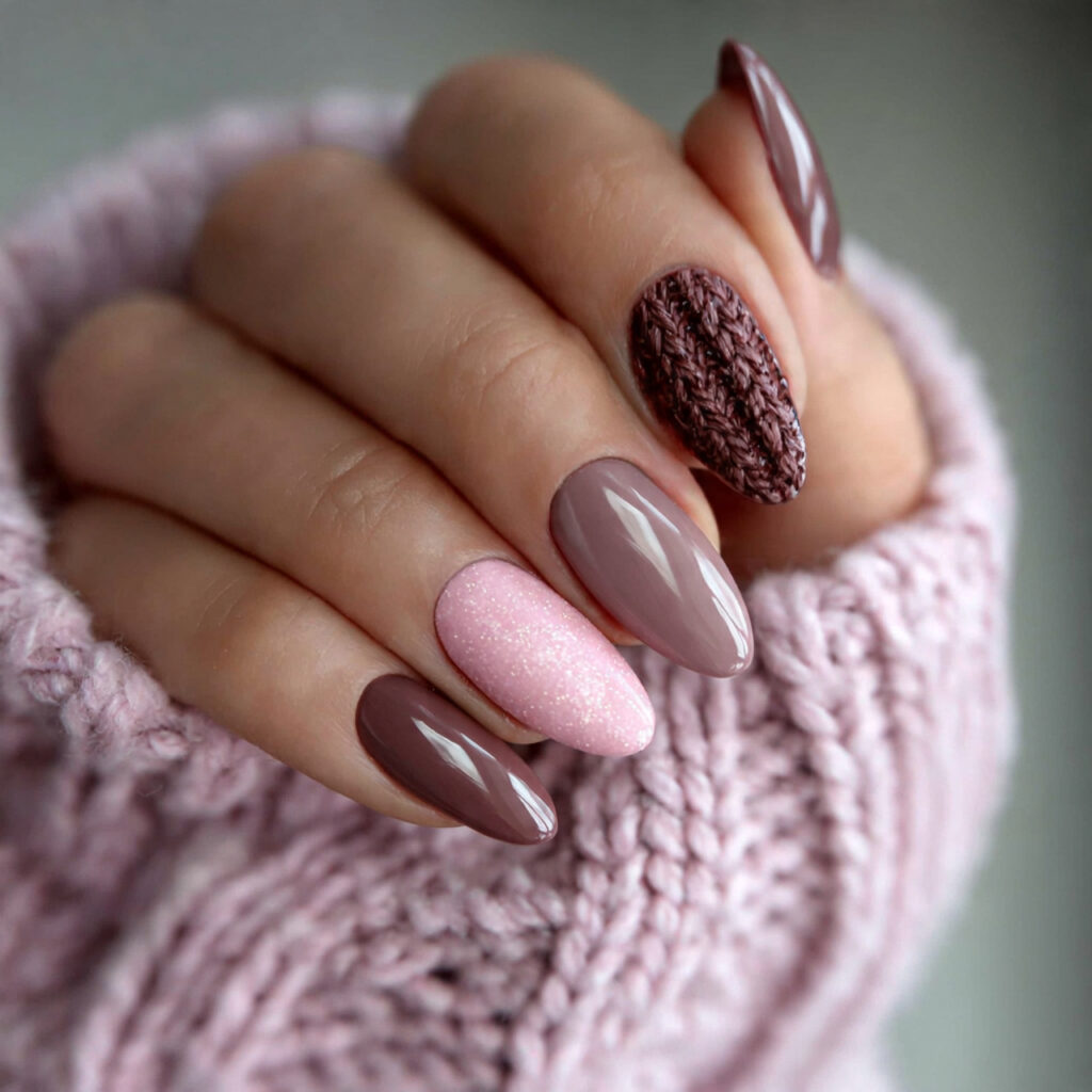 soft brown and pink combinations create warmth