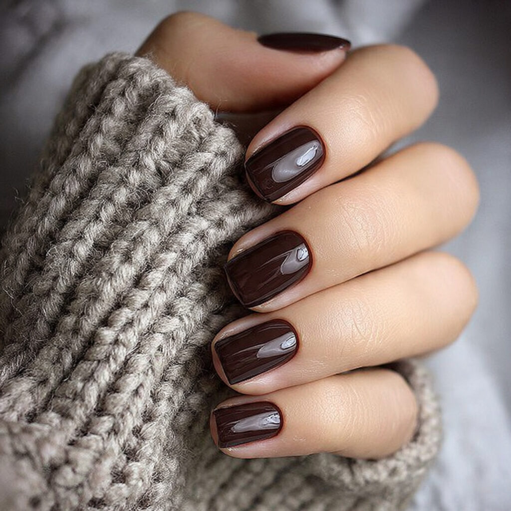 soft brown january nail designs brown shades