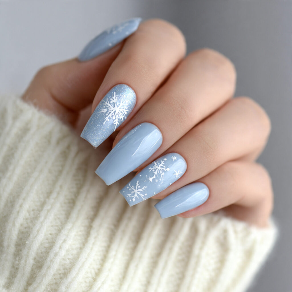 soft flurry winter coffin nails tones feel