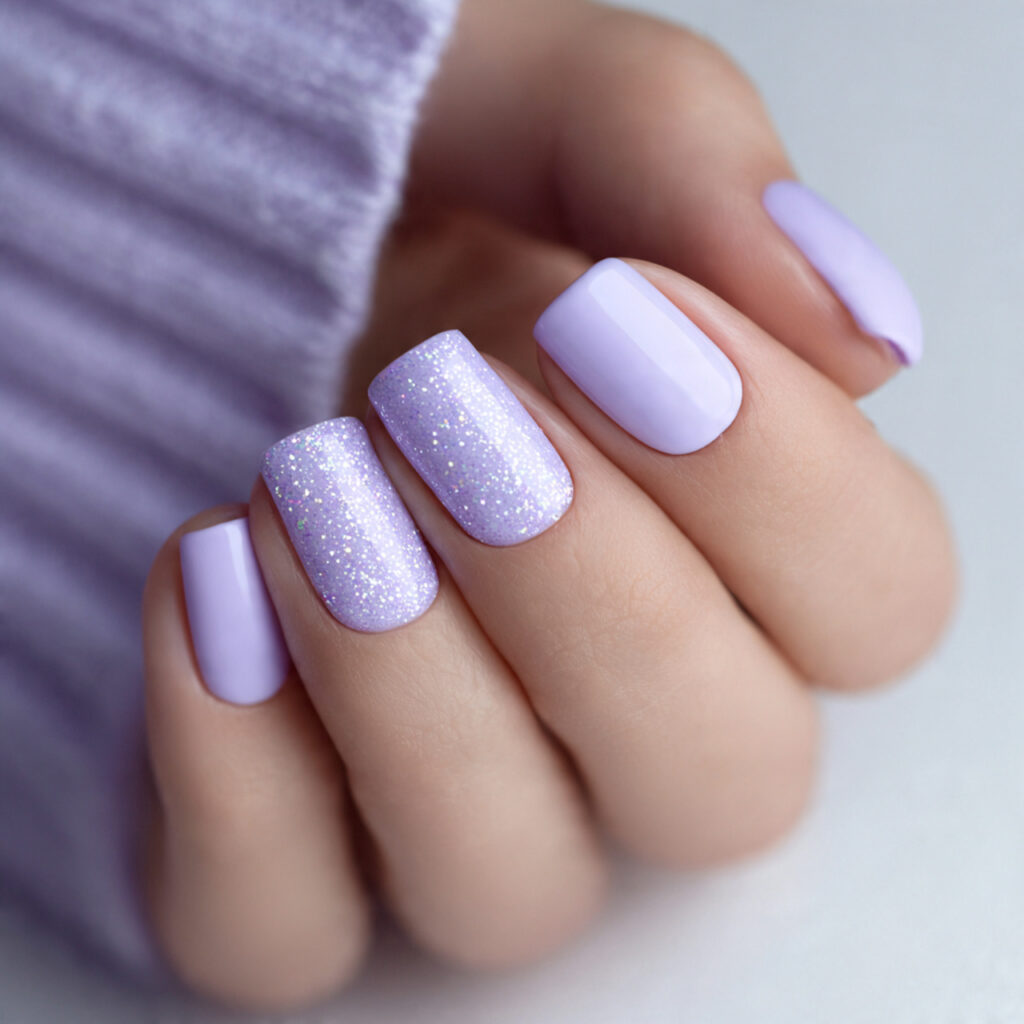 20 End of Summer Nail Color Ideas for a Cute Fresh Look 17 soft lilac nails are gentle delicate and