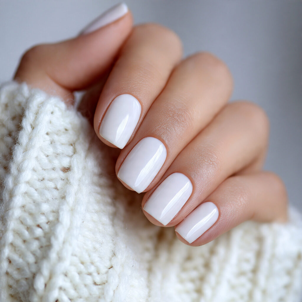 27 Minimal January Nails for Classy and Fresh Start Looks 2 soft milky white nails create a clean