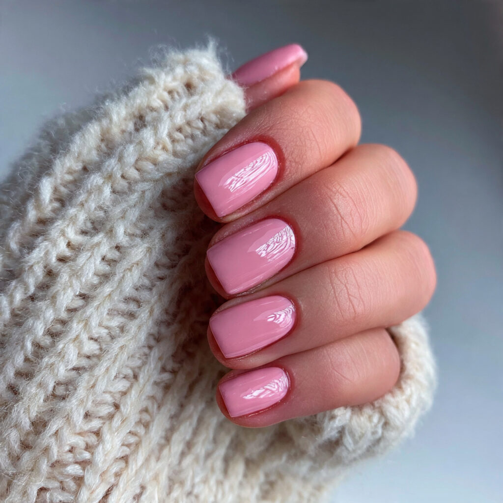 27 February Nail Designs That Are Cute, Classy & Cozy 2 soft pink february nail designs with a