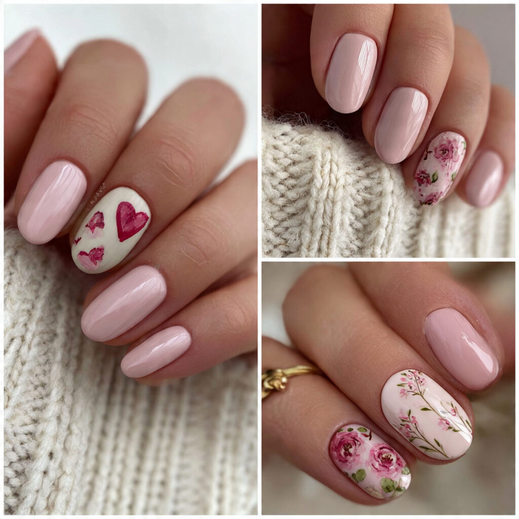 27 February Nail Designs That Are Cute, Classy & Cozy 19 soft romantic february nail designs with gentle 1
