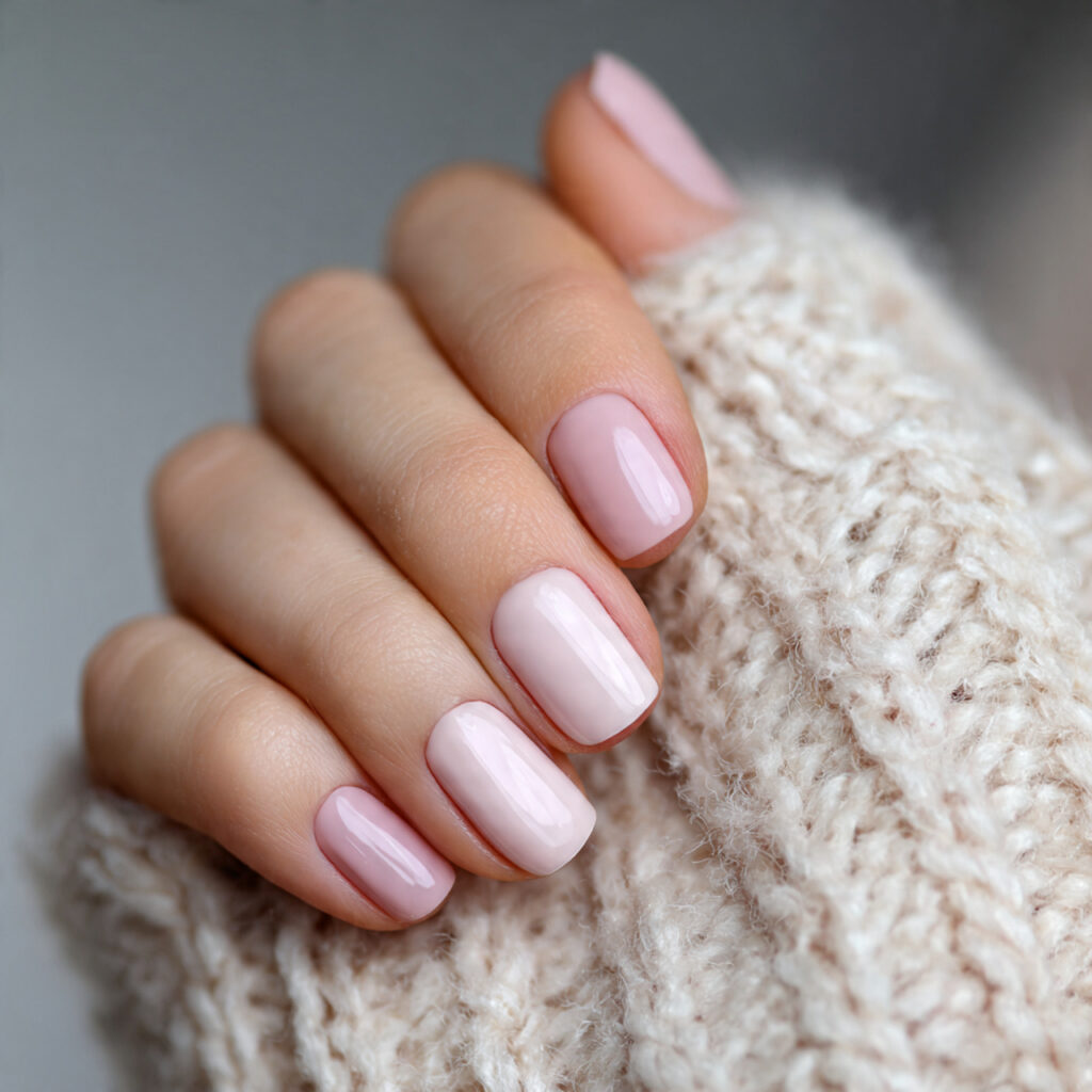 26 Short January Nails That Look Simple, Minimal, and Classy 2 soft short january nails in soft shades