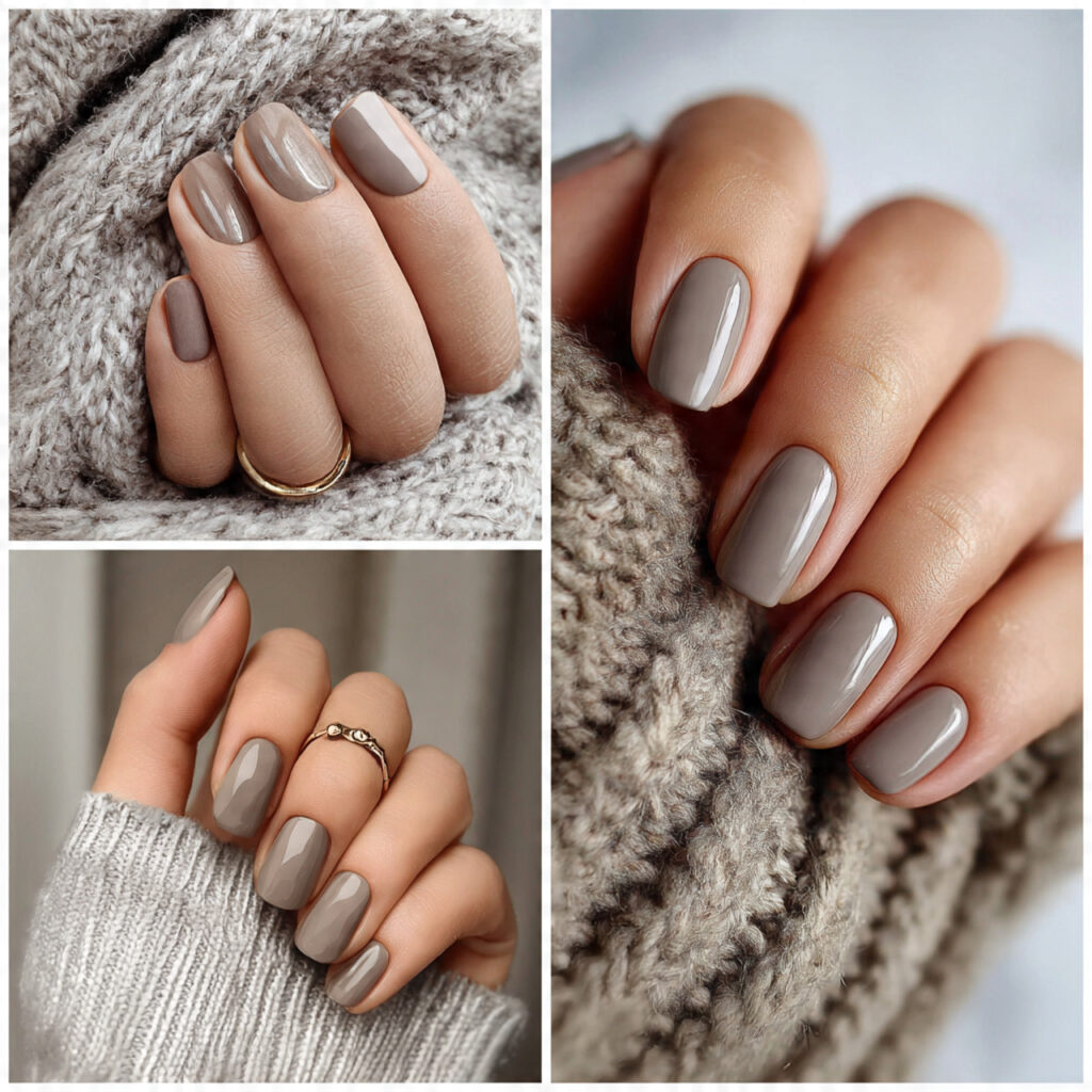 soft taupe january nail designs taupe sits