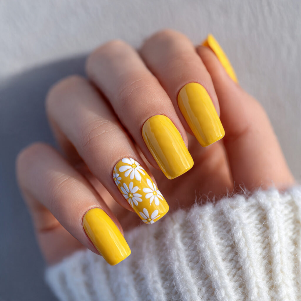 25 Beach Nail Designs for a Cute, Fun, and Breezy Look 13 sunny yellow nails bring a bright and