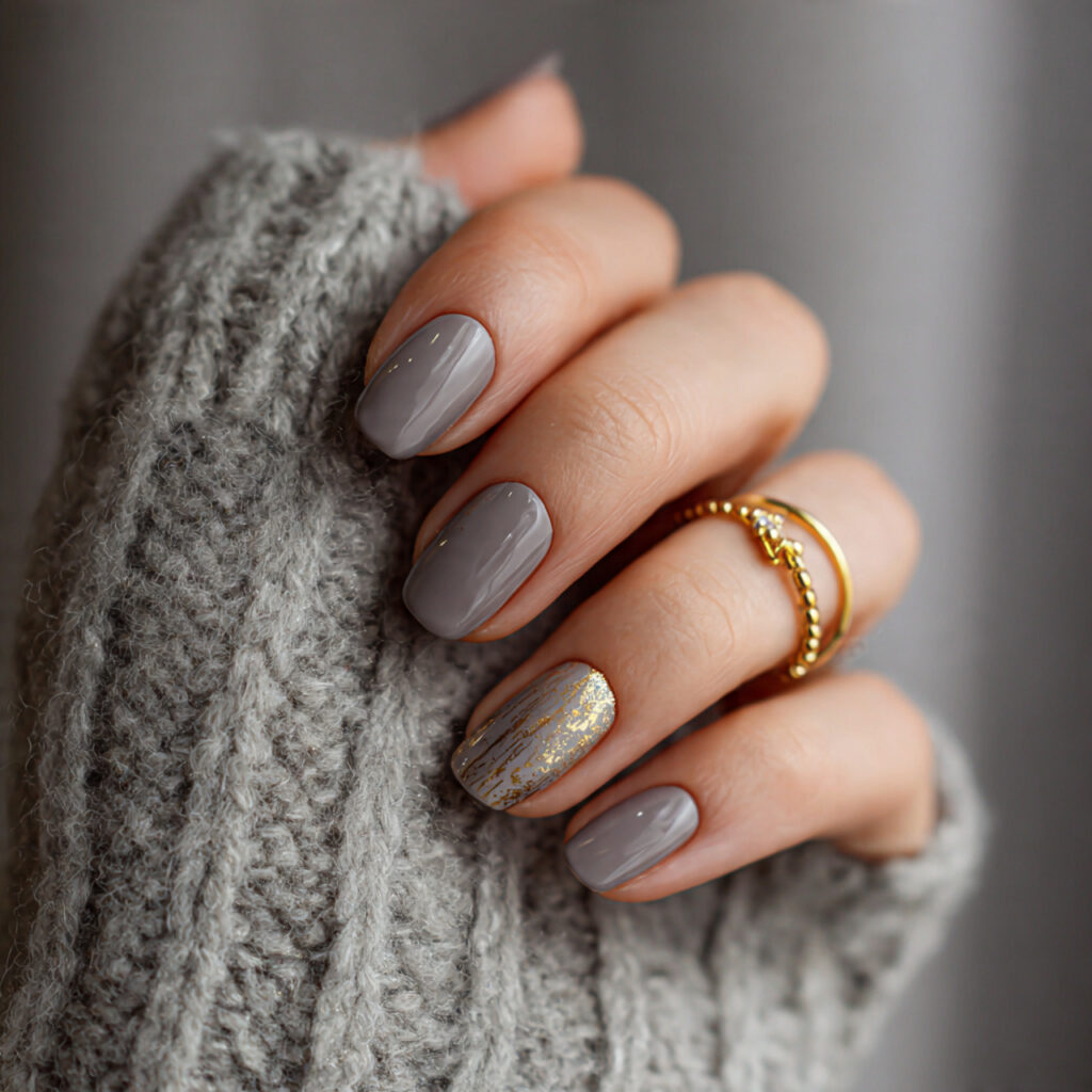 20 End of Summer Nail Color Ideas for a Cute Fresh Look 12 taupe gray nails are neutral smooth and