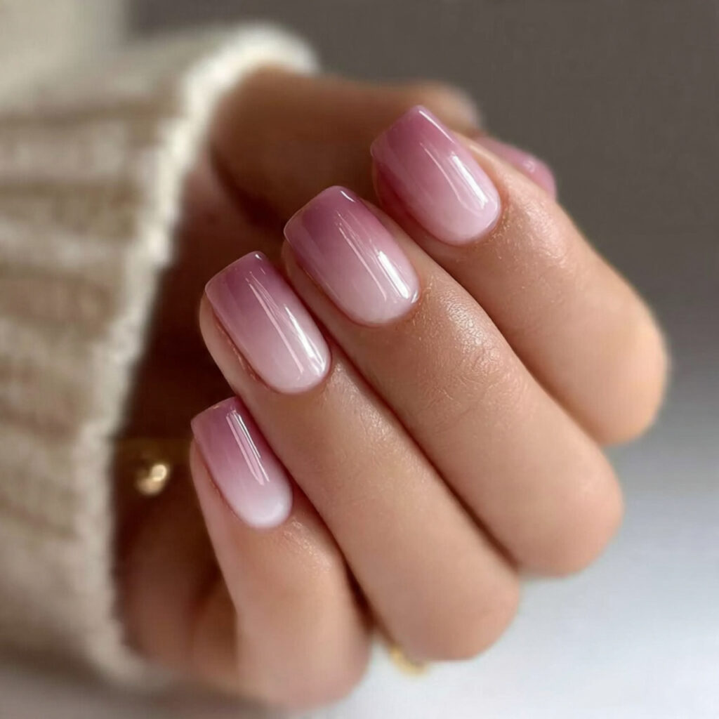 tonal gradient short nails for a smooth