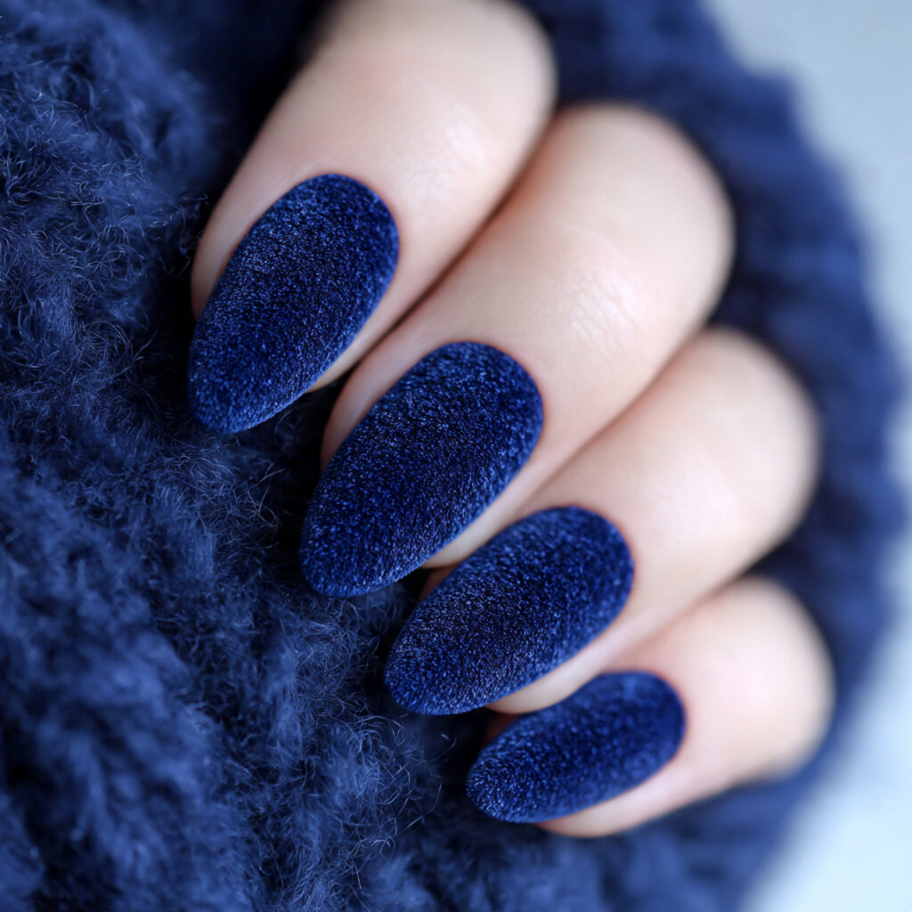 velvet nails have a fuzzy soft texture