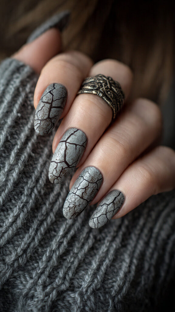 weathered stone nails mimic the look of