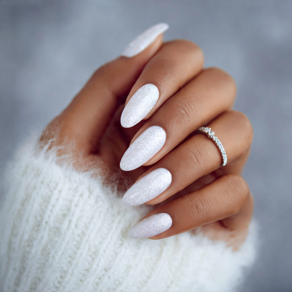 white nails look crisp and clean for