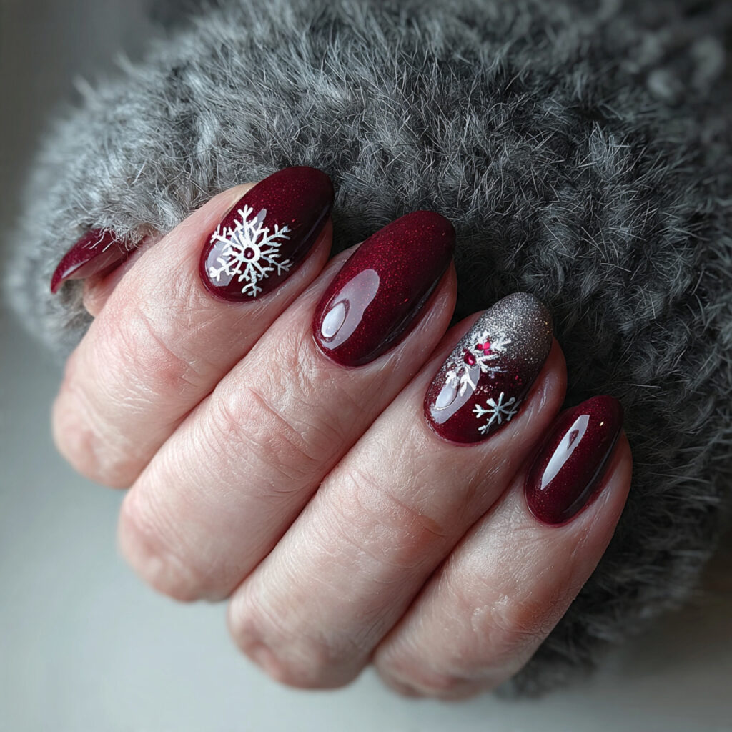 winter berry nails feel soft and seasonal