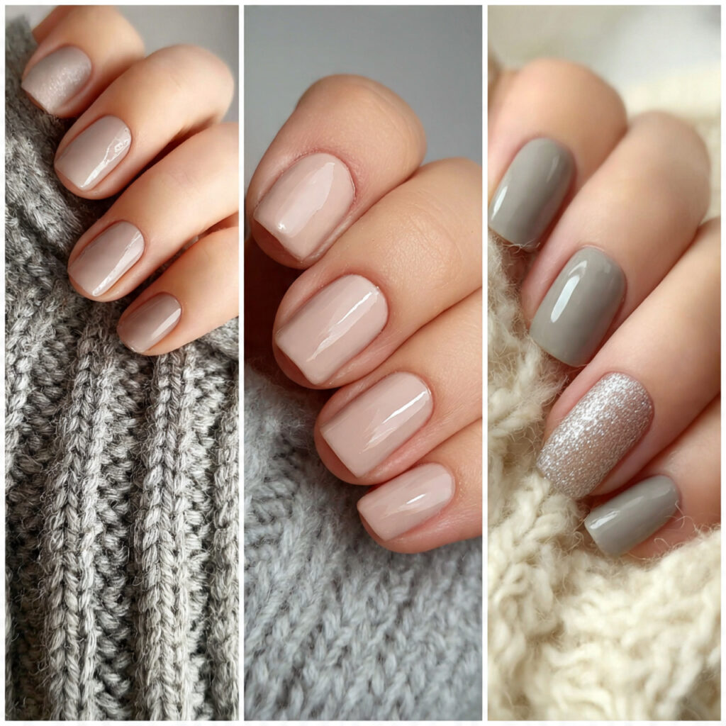 winter neutral january nail designs reflect cozy