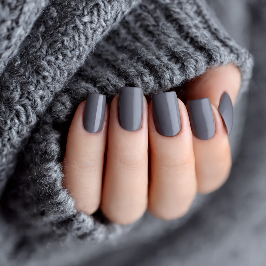 winter square nails for work feel professional