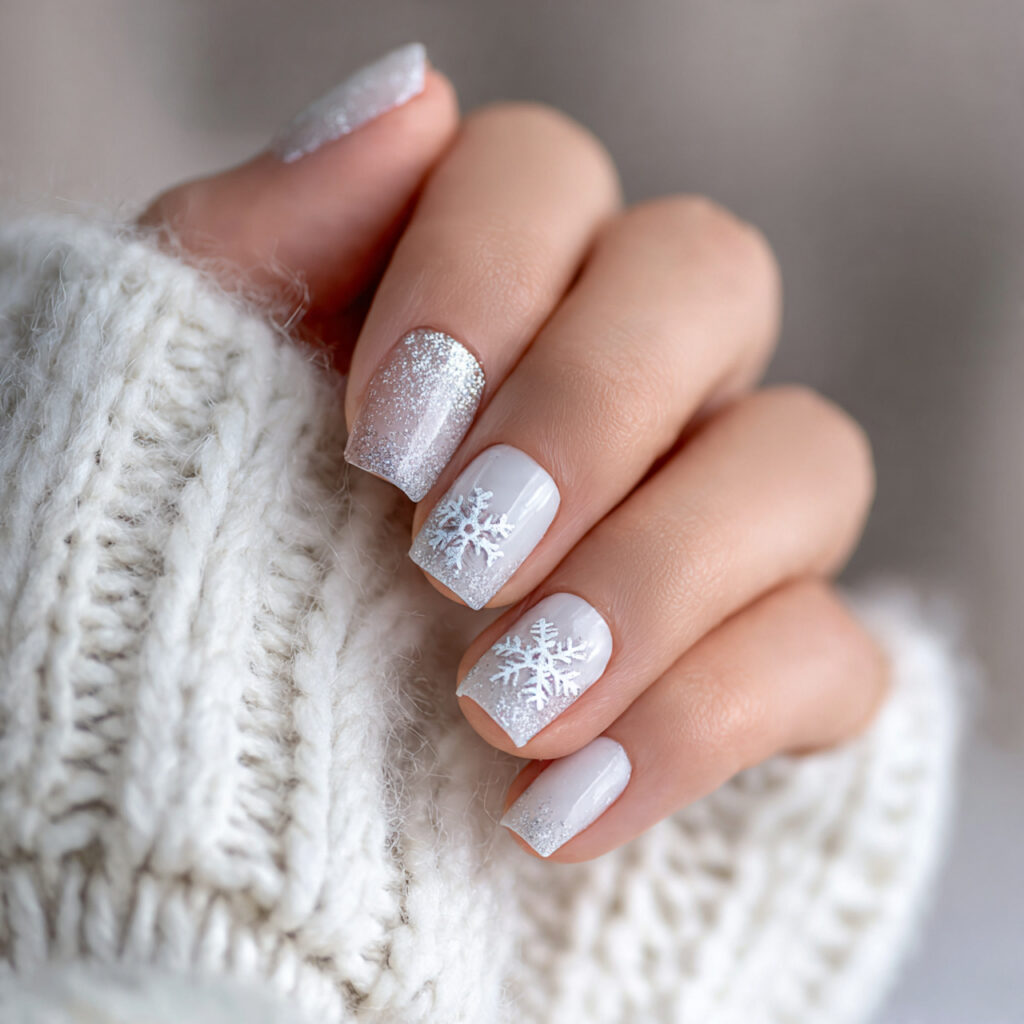 winter wonderland glam nails feel magical but
