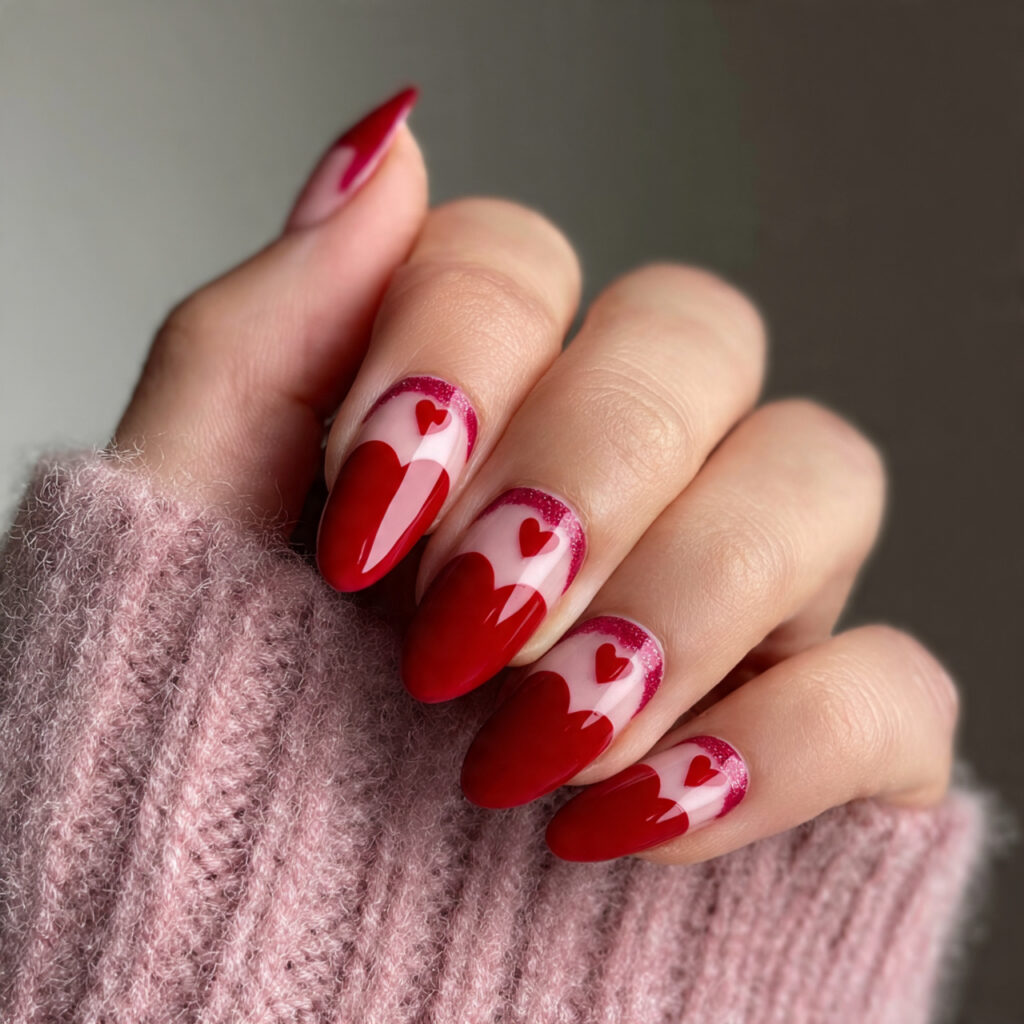 26 Red Valentine Nails Perfect for Short & Classy Designs 12 11 red valentine nails with micro heart