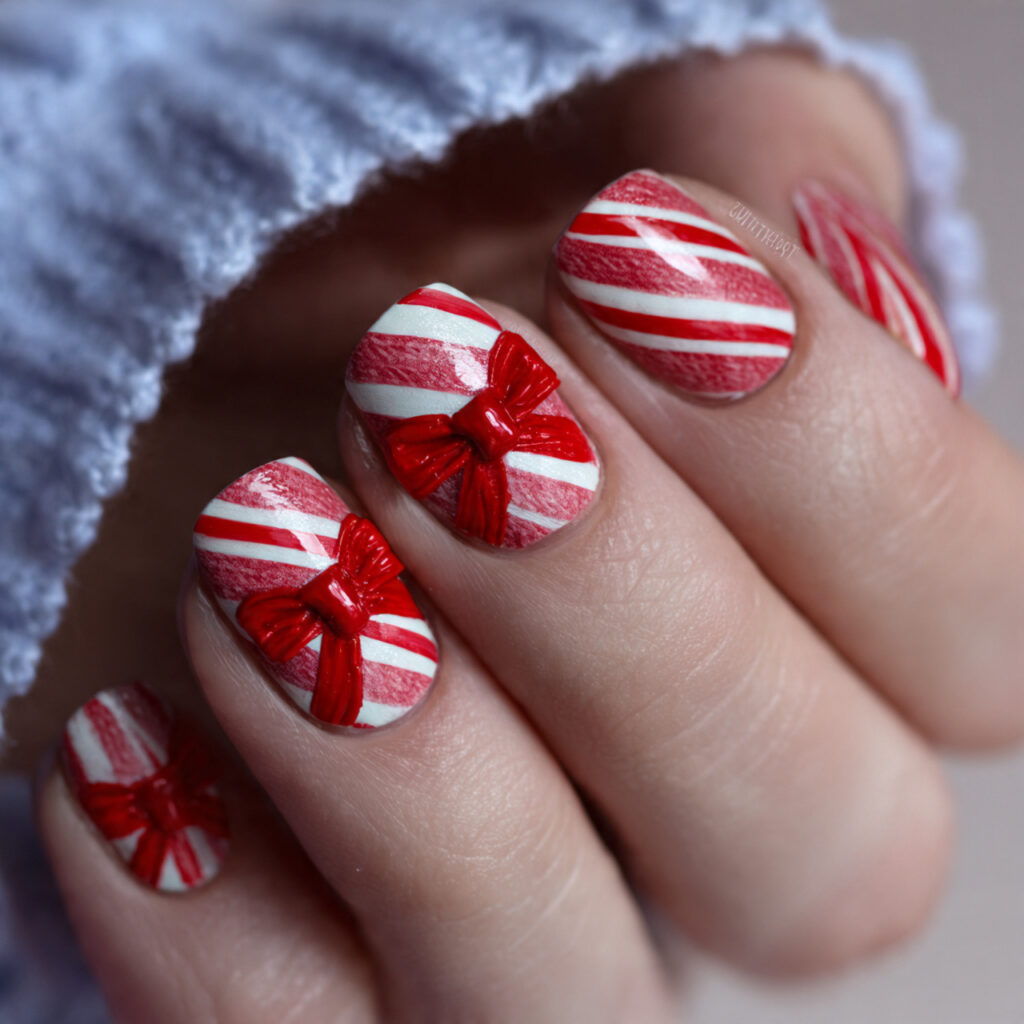 25 February Nails Feminine Ideas That Look Soft and Stylish 12 11 ribbon bow nail art
