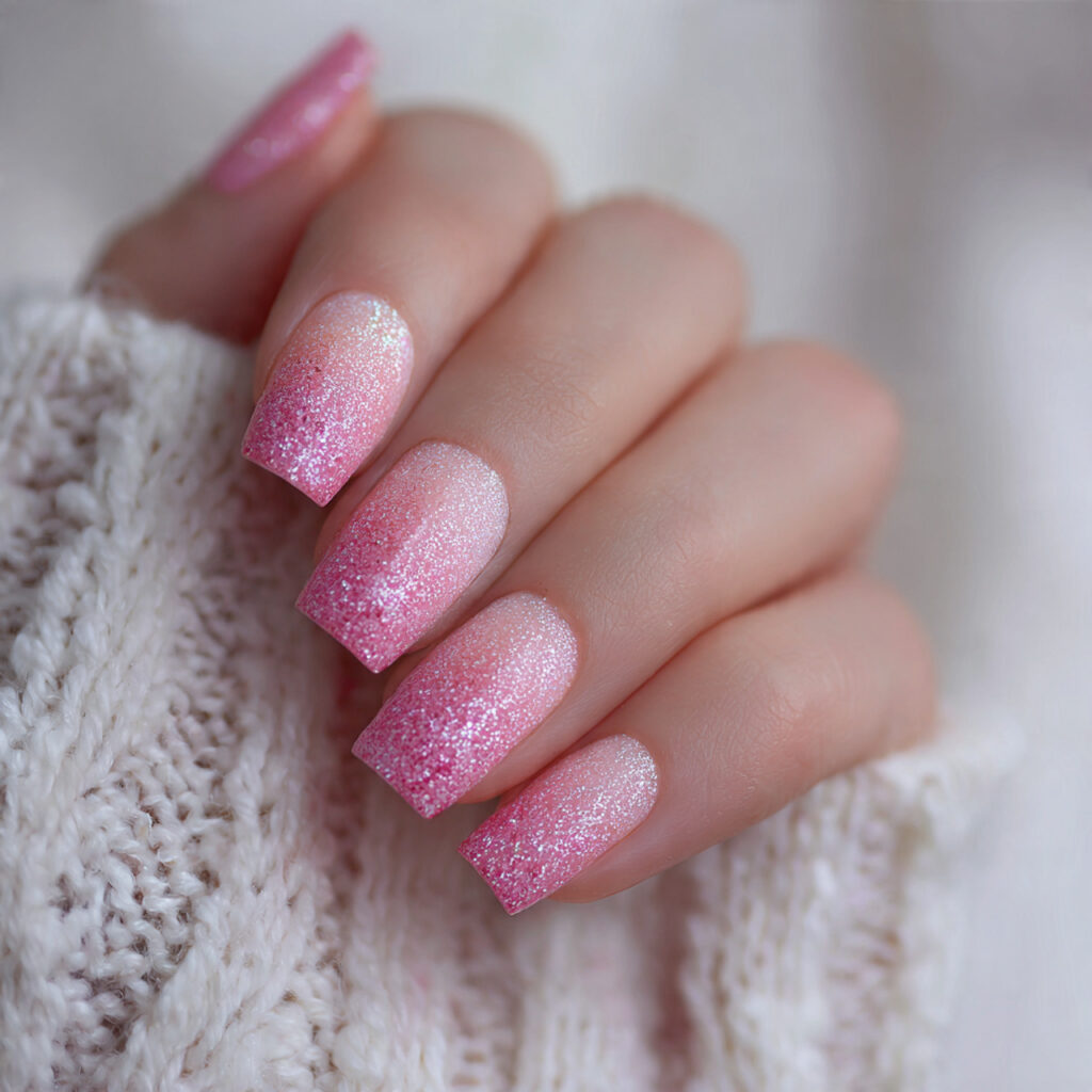 25 February Nails Feminine Ideas That Look Soft and Stylish 13 12 soft glitter gradient
