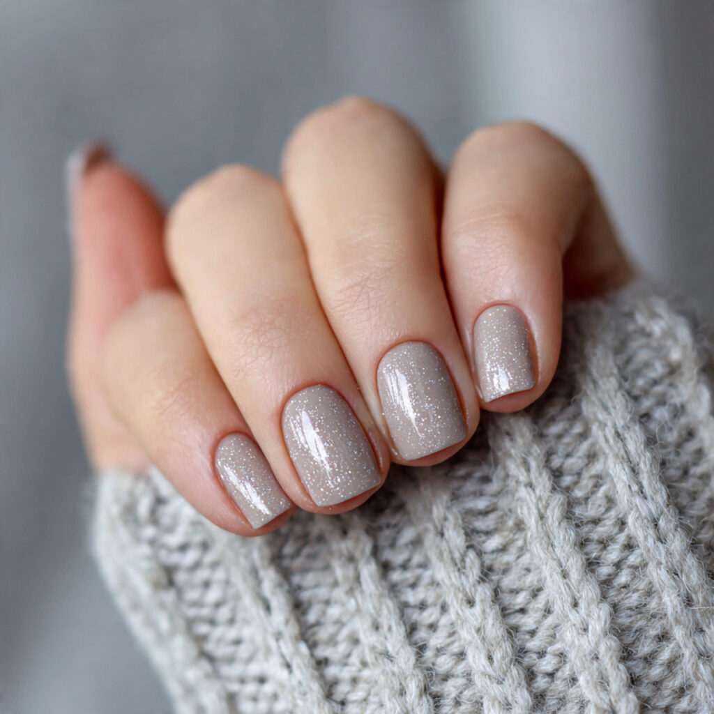 15 light taupe gray january nails with