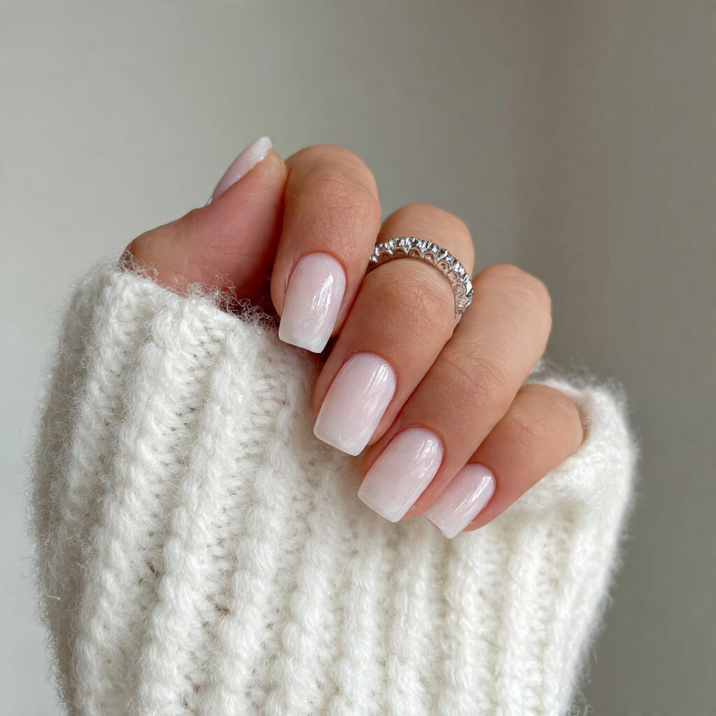 22 milky white january nails for clean