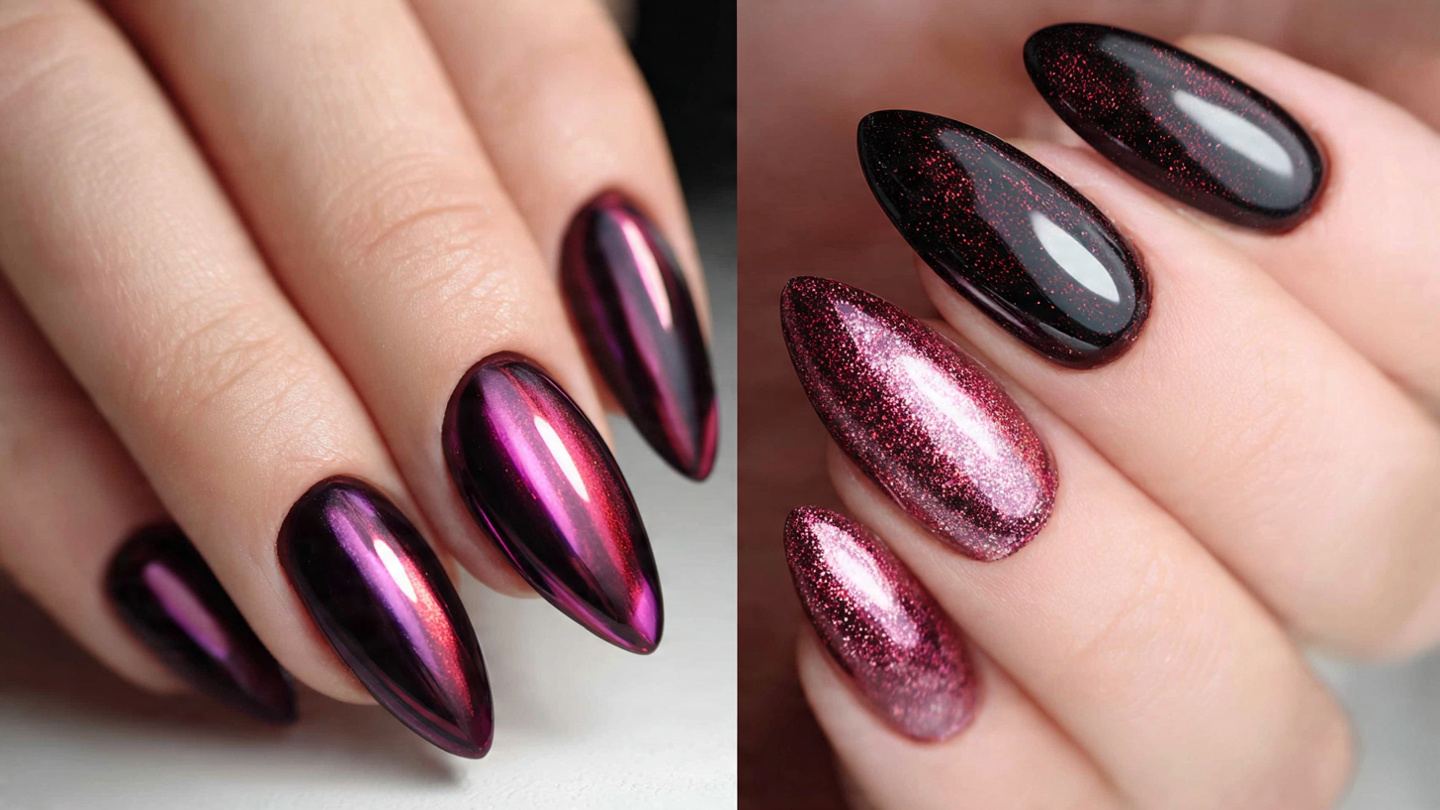 24 Valentine Nails Almond Cat Eye Ideas That Feel Glam and Unique 5 Valentine Nails Almond Cat Eye