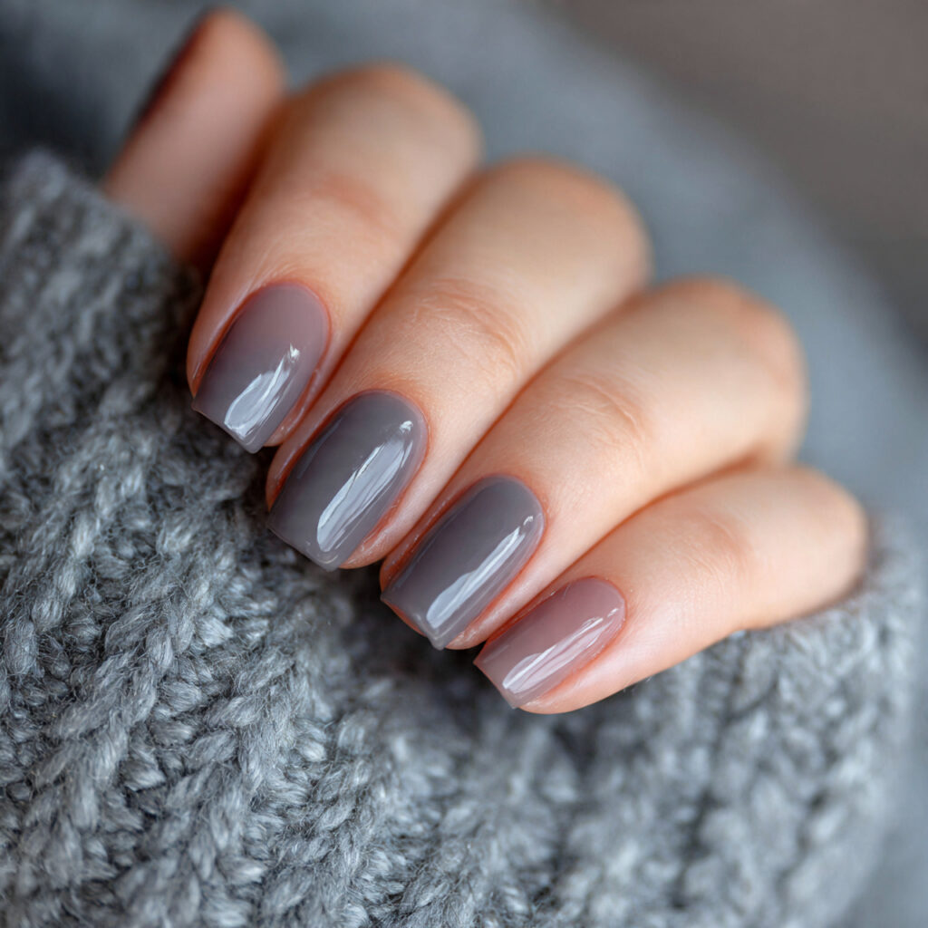 25 grey january nails with warm undertone 1
