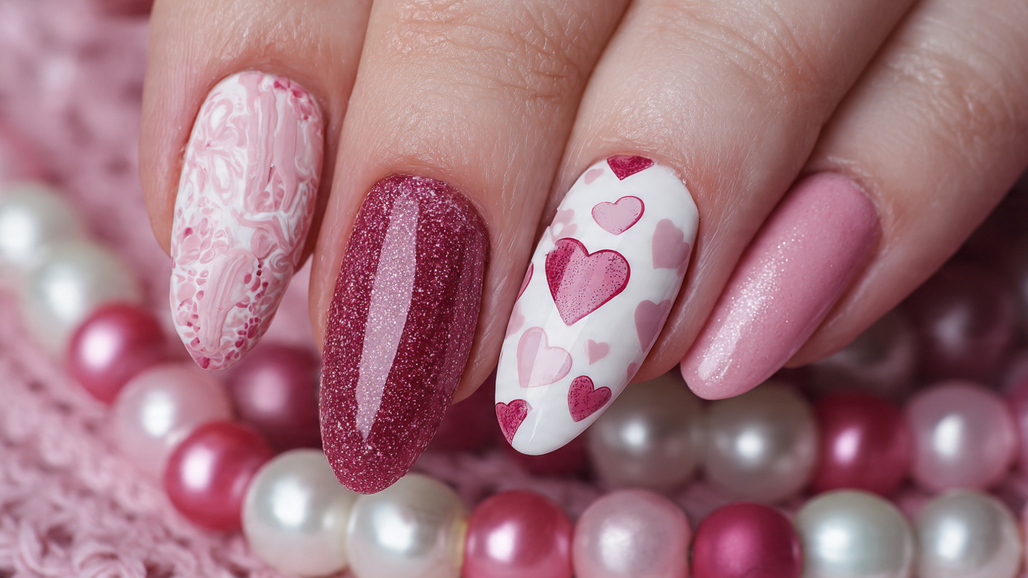 26 Valentine Nails Almond Shape Pink Designs That Look Trendy 6 Valentine Nails Almond Shape Pink