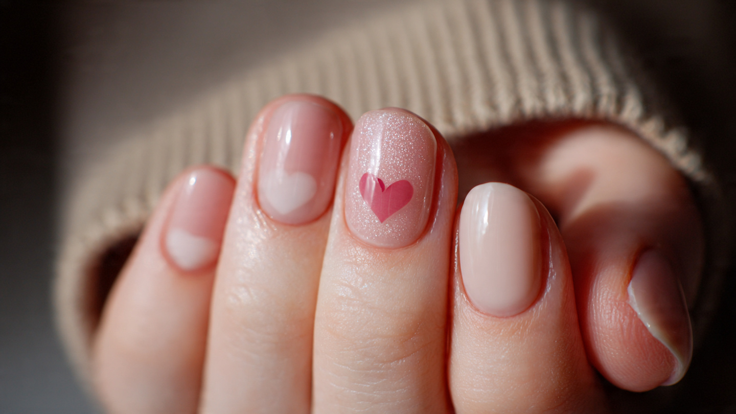Subtle Valentine Nail