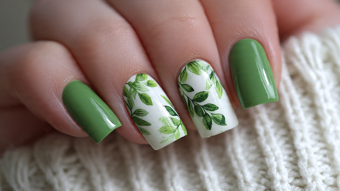 29 green spring nail ideas showcasing the