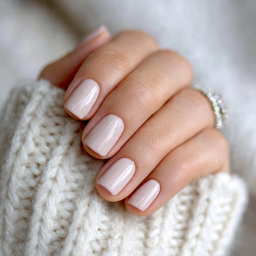 3 light beige nails