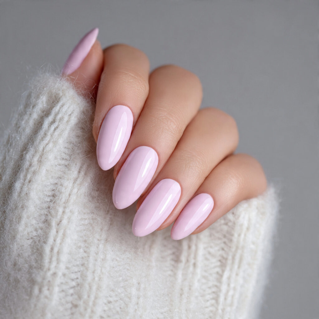 4 pale pink nails