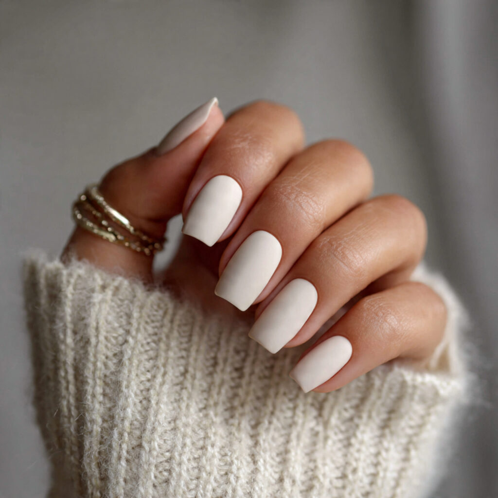 5 matte nails for a calm january