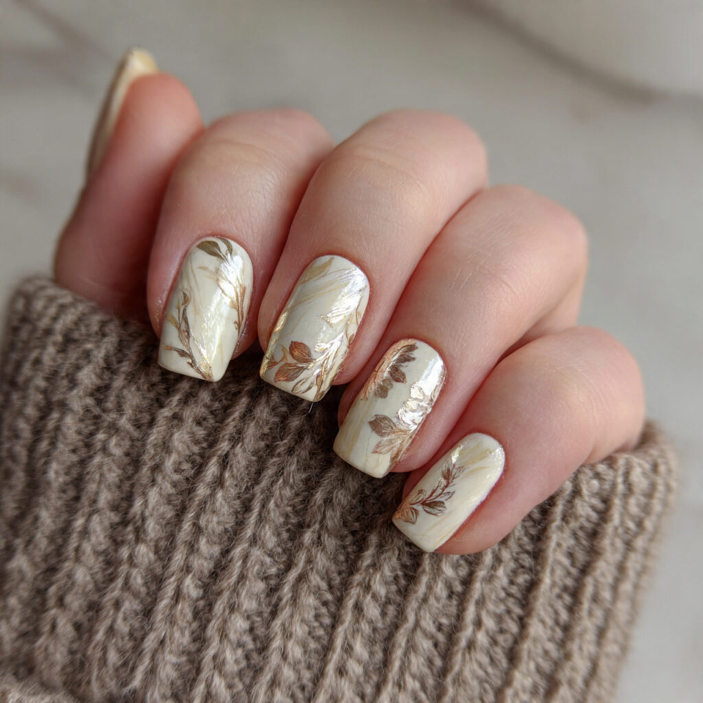 27 Cozy January Nails Perfect for Short & Classy Designs 9 8 creamy ivory january nails with classy
