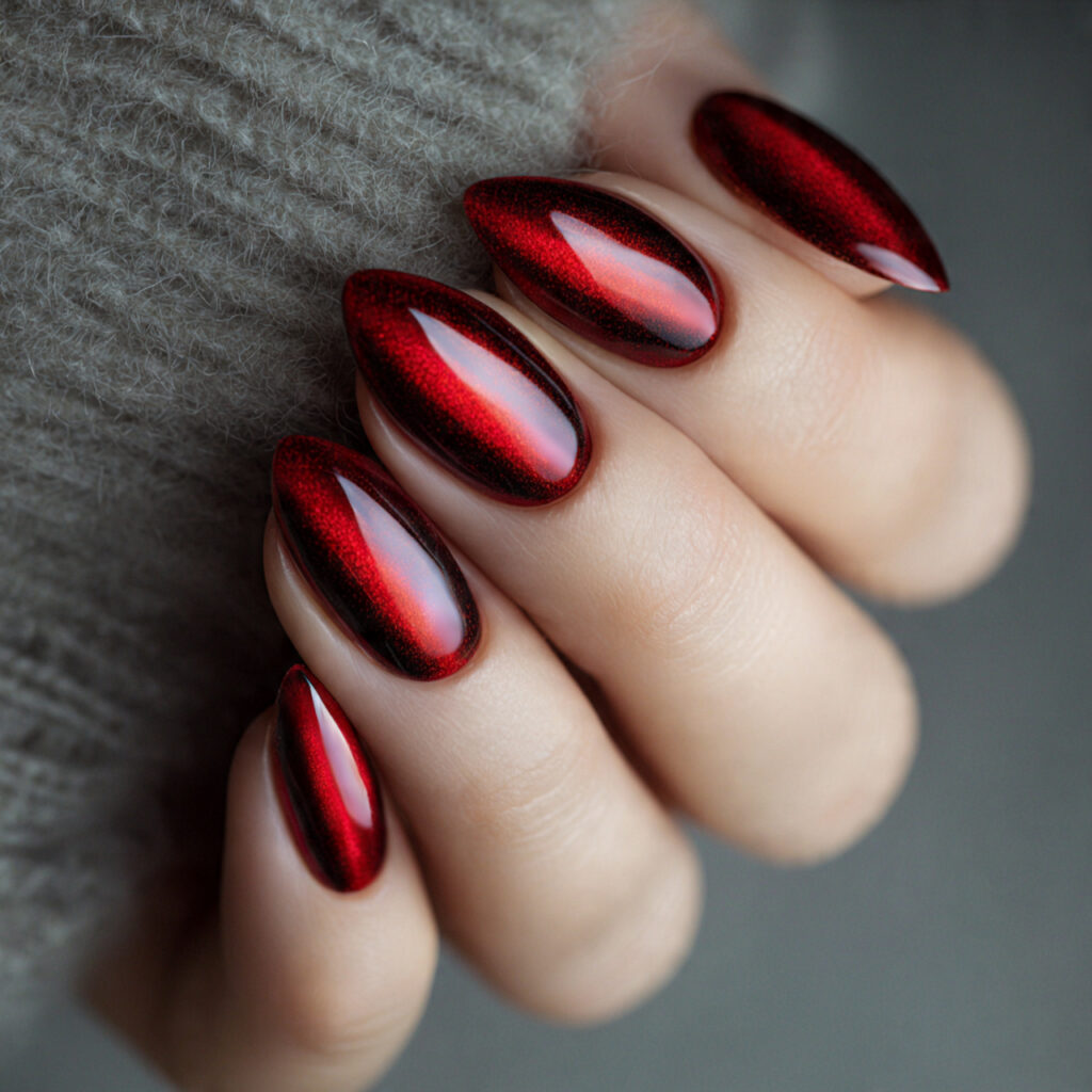 a classic red cat eye design on