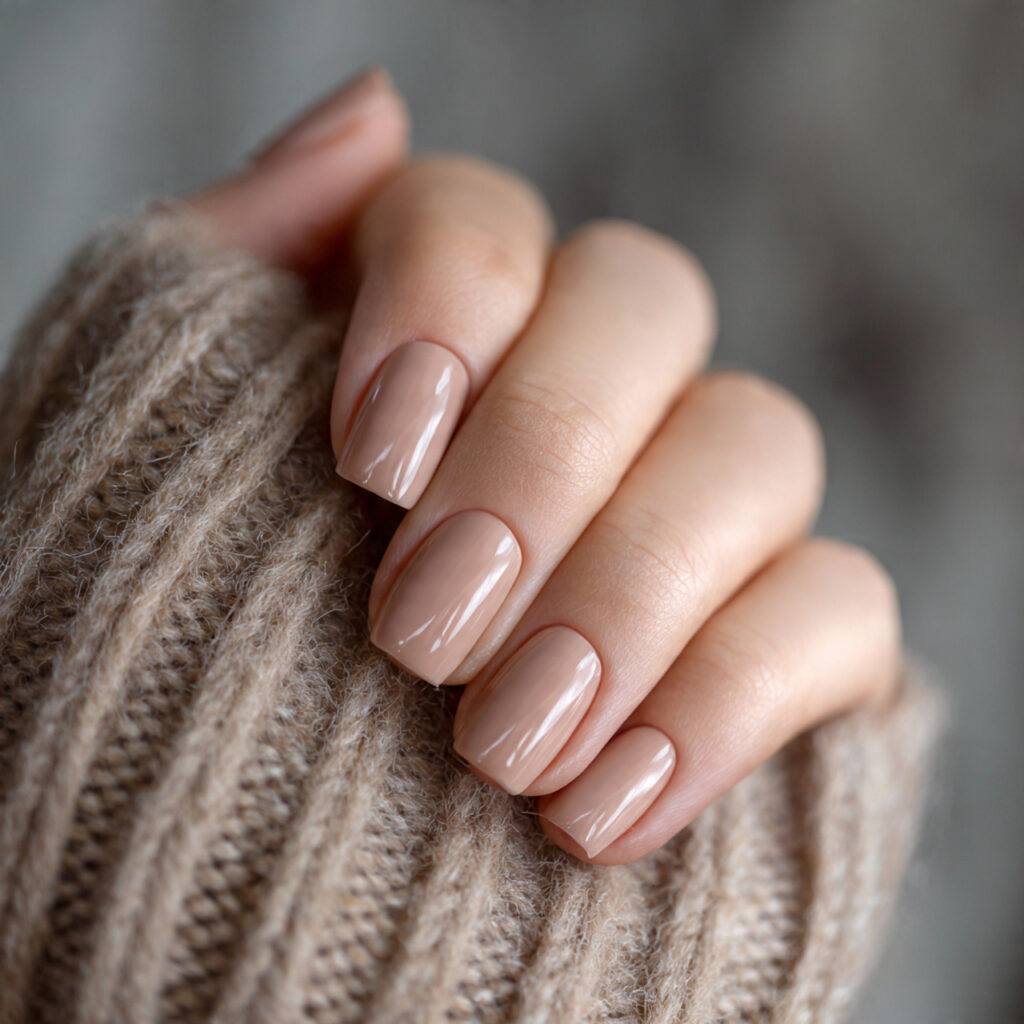 a minimalist design on nails with a