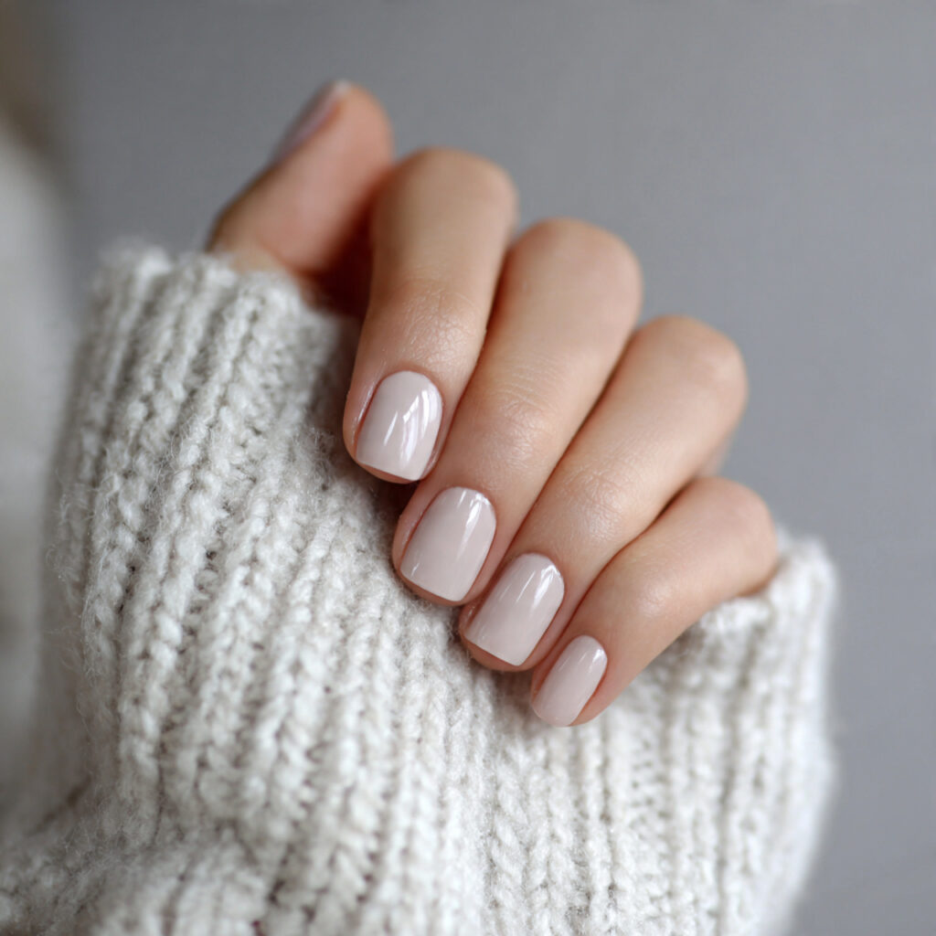 a person with perfectly filed short nails