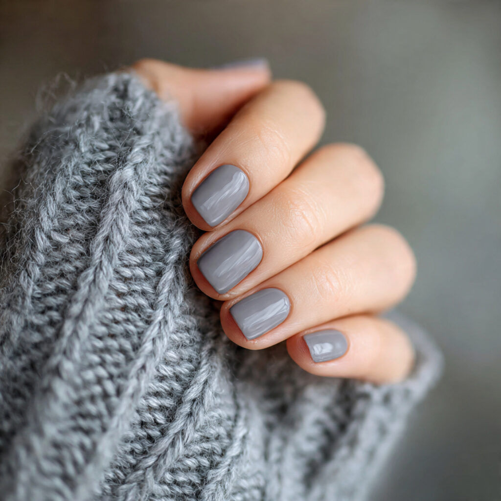 a person with short nails wearing a 1 1