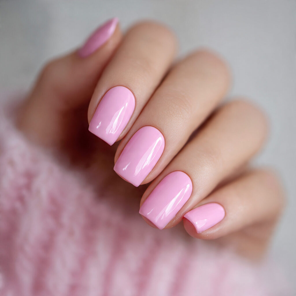 a person with soft square shape nails