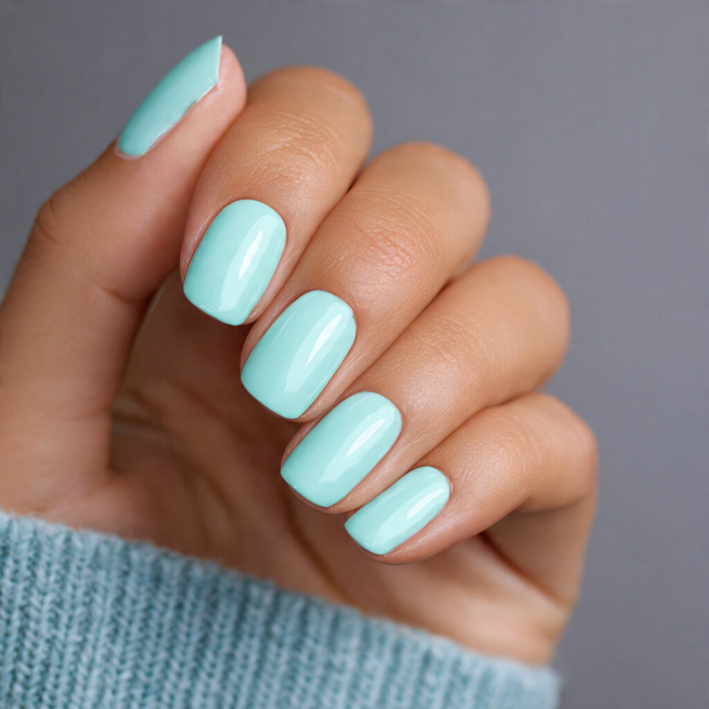 aqua mist nails deliver a fresh vibrant