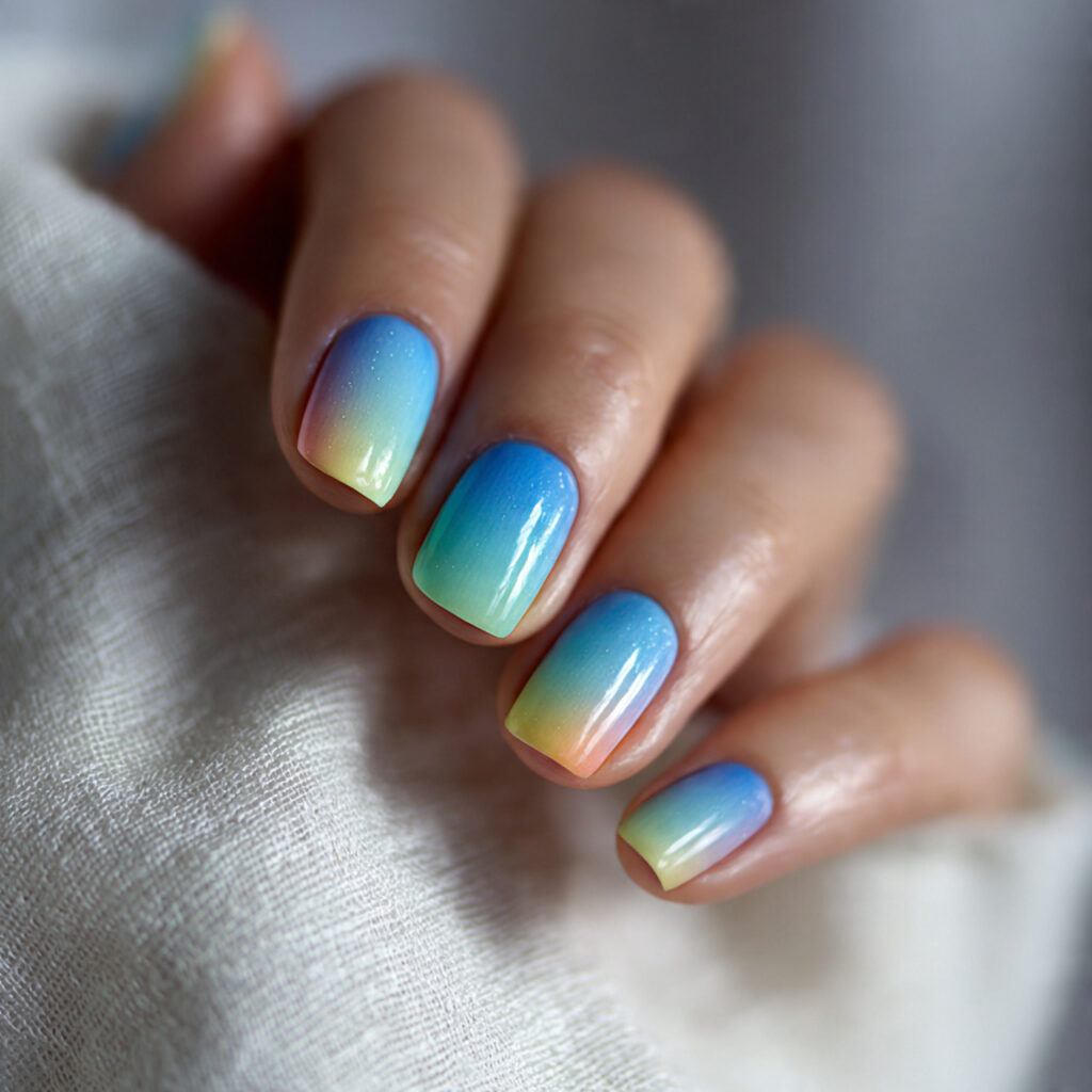aura gradient nails