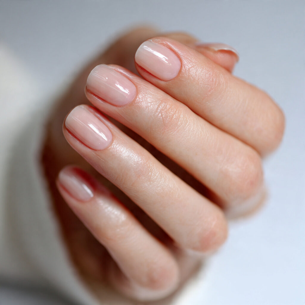 balanced length short nails grow out evenly