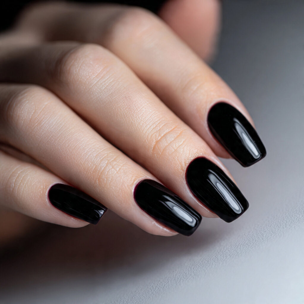 25 Black Nail Ideas That Look Bold, Chic, and Timeless 20 black gloss nails with a clean finish