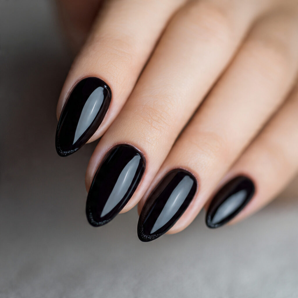 25 Black Nail Ideas That Look Bold, Chic, and Timeless 16 black nails with glossy tips create subtle