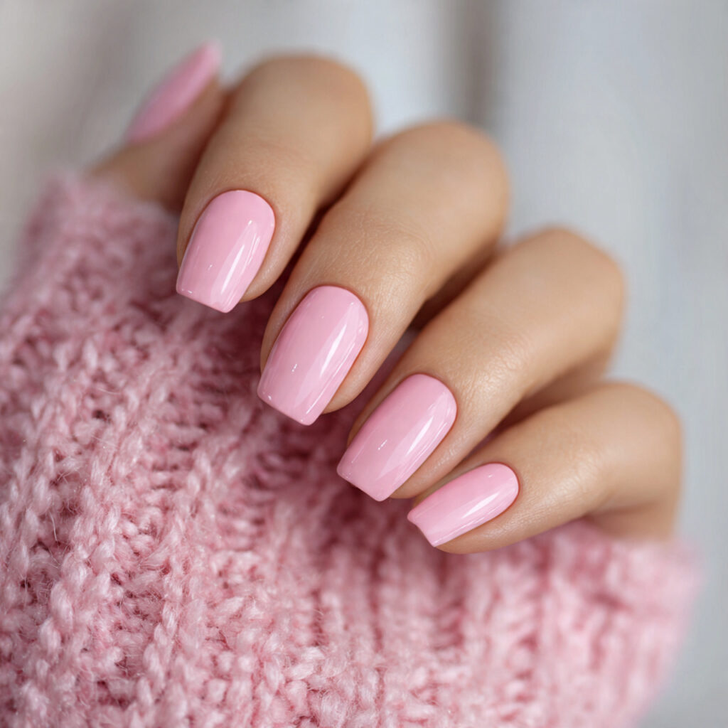 blush pink nails embody timeless femininity while