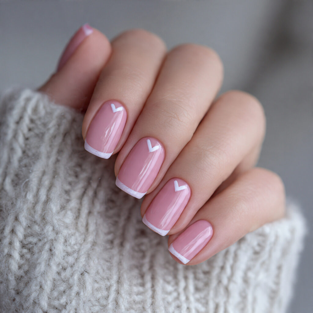 27 Heart Nail Designs for Romantic & Classy Nails 15 blush pink polish creates a soft and