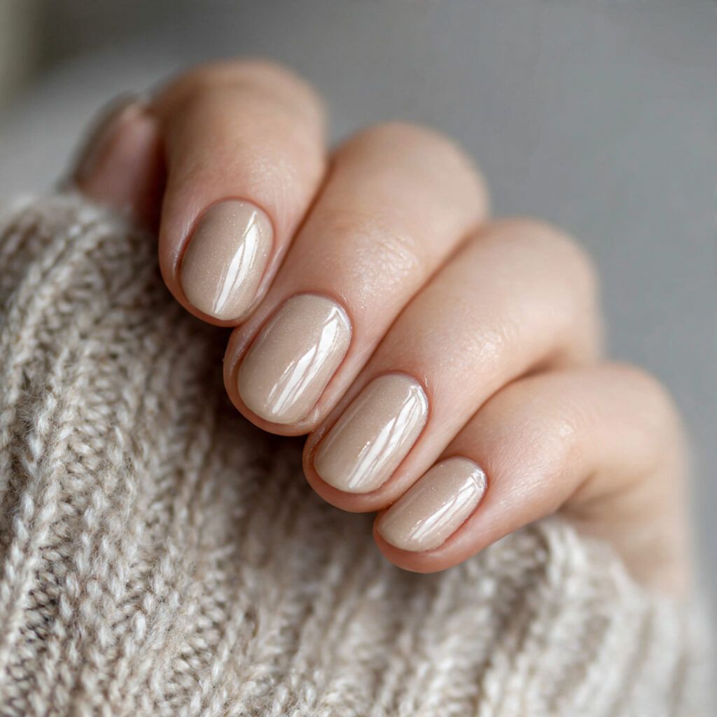 27 Work Friendly January Nails That Look Clean & Elegant 18 champagne neutral nails